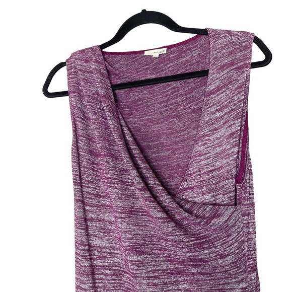 Wilfred Free ‘Izidora’ Marled Purple Faux Wrap Dress Size Large - Picture 5 of 8